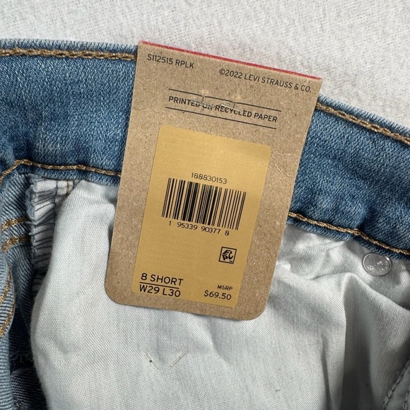 Levis Jeans Womens 29 Blue 724 High Rise Straight Stretch NWT - Picture 8 of 16